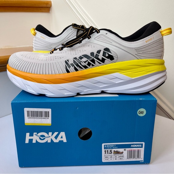 NWT Hoka Bondi 7 brand NEW in box Hoka One One Running shoes - Nimbus Cloud Grey - Picture 3 of 16
